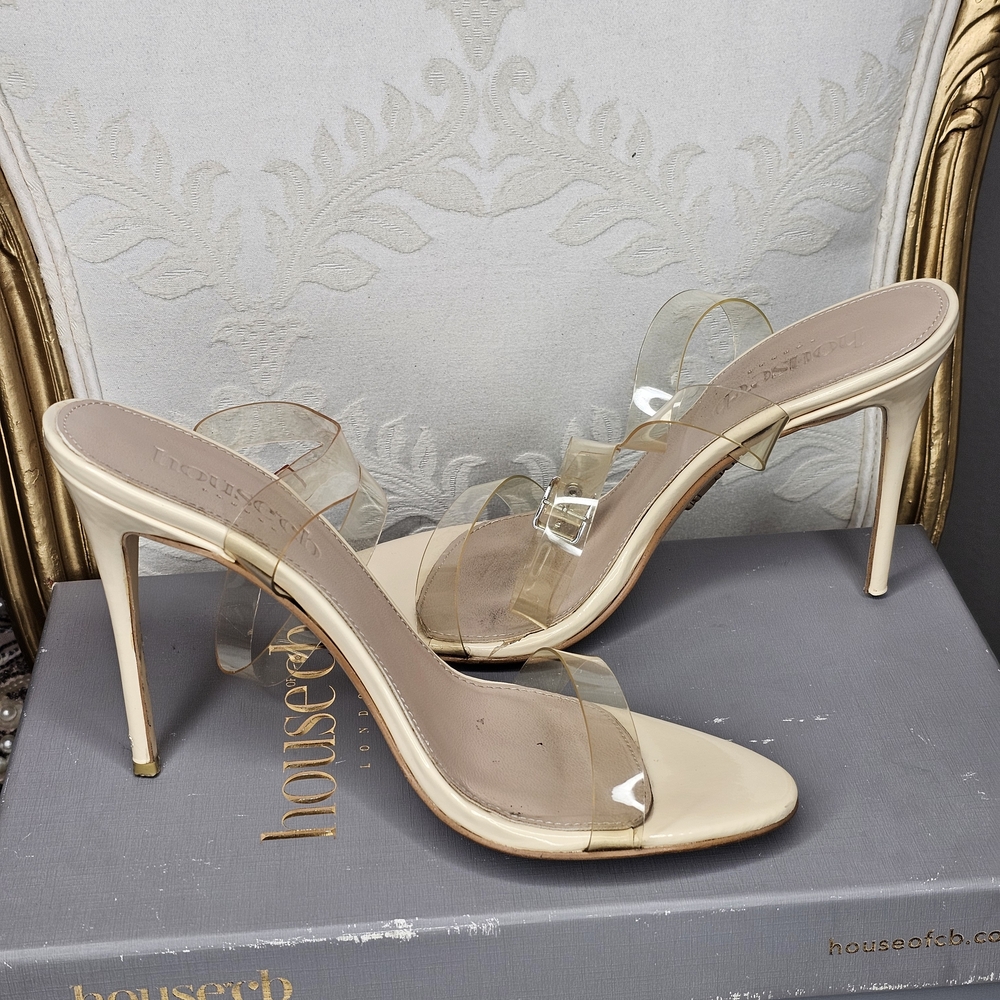 House of CB Clear "GHOST" Nude Heels